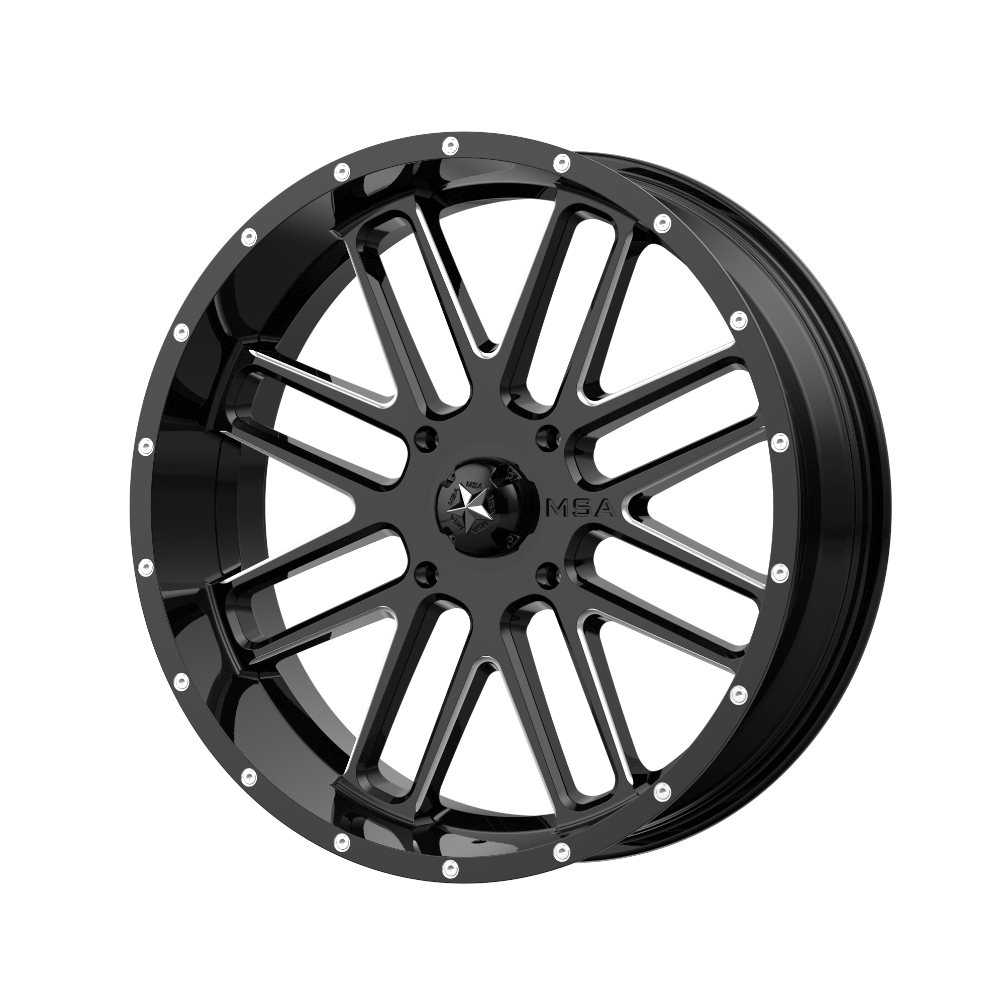<span class="title-brand">MSA Offroad Wheels</span> BANDIT UTV 18X7 4X156 G-BLK MILL 00MM