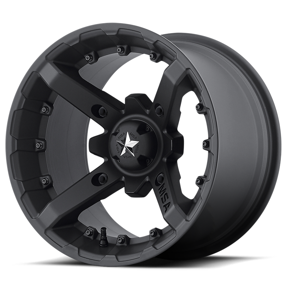 <span class="title-brand">MSA Offroad Wheels</span> BATTLE UTV 12X7 4X137 MATTE BLACK 15MM