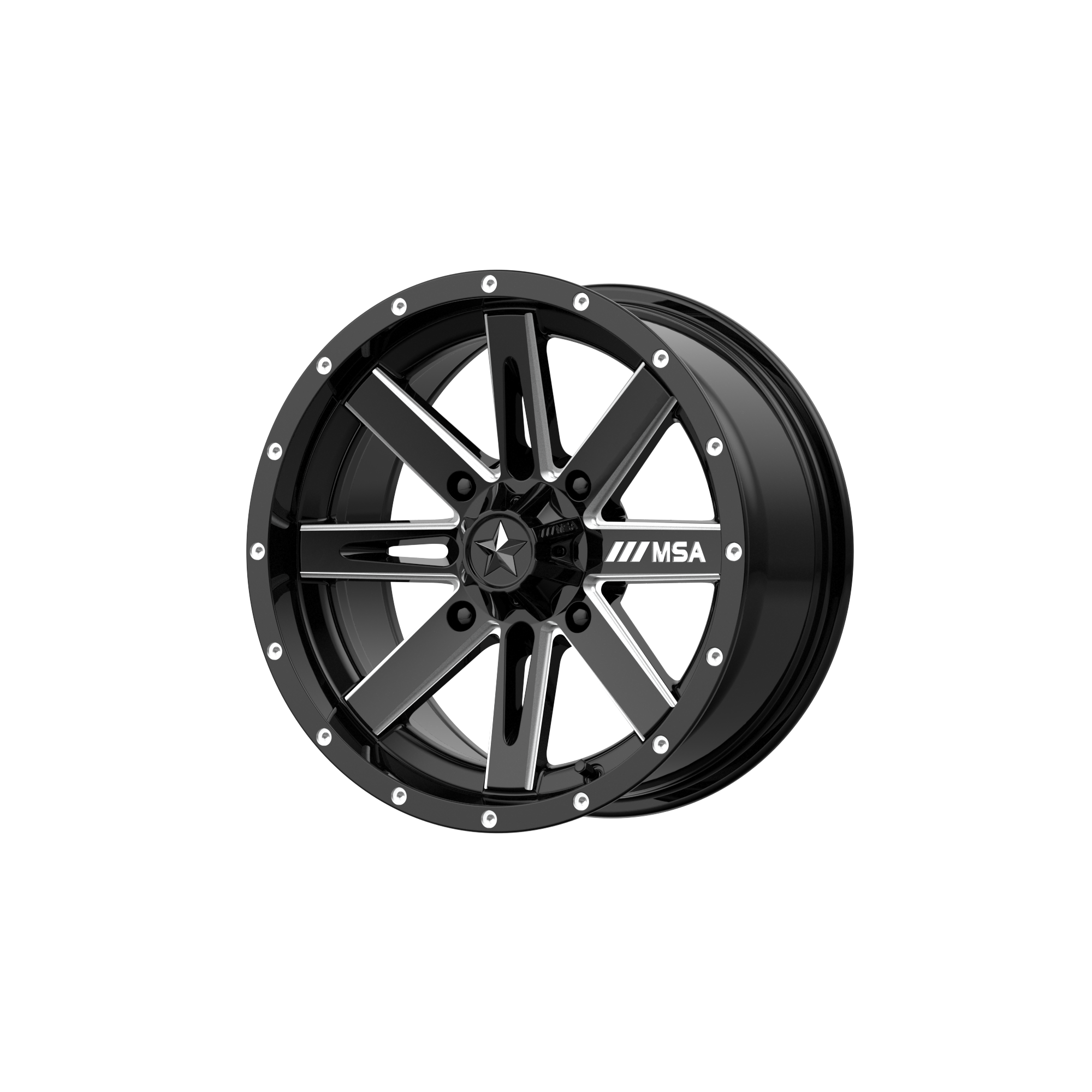 <span class="title-brand">MSA Offroad Wheels</span> BOXER UTV 14X7 4X156 G-BLK MILL 10MM