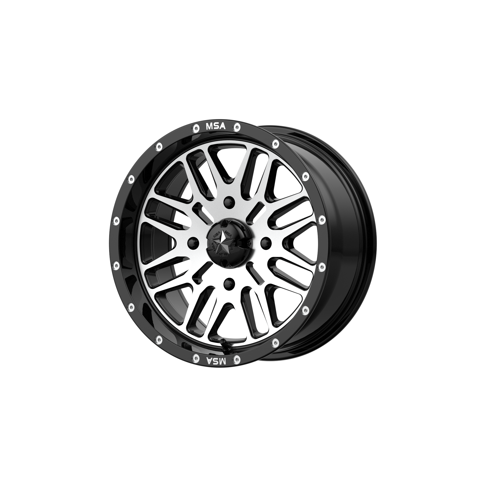 <span class="title-brand">MSA Offroad Wheels</span> BRUTE UTV 14X7 4X156 G-BLK MACH 10MM