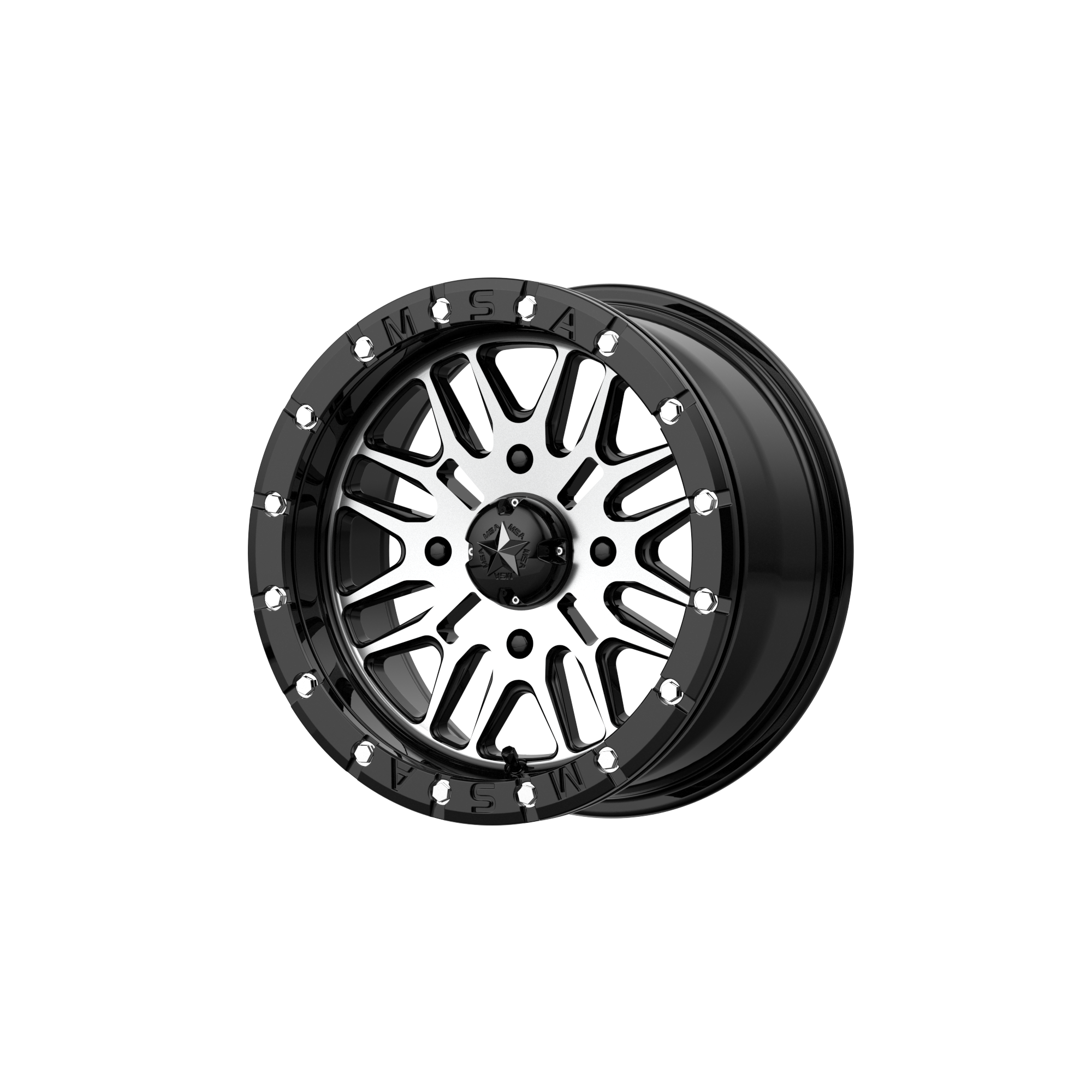 <span class="title-brand">MSA Offroad Wheels</span> BRUTE UTV BL 14X7 4X156 G-BLK MACH 10MM