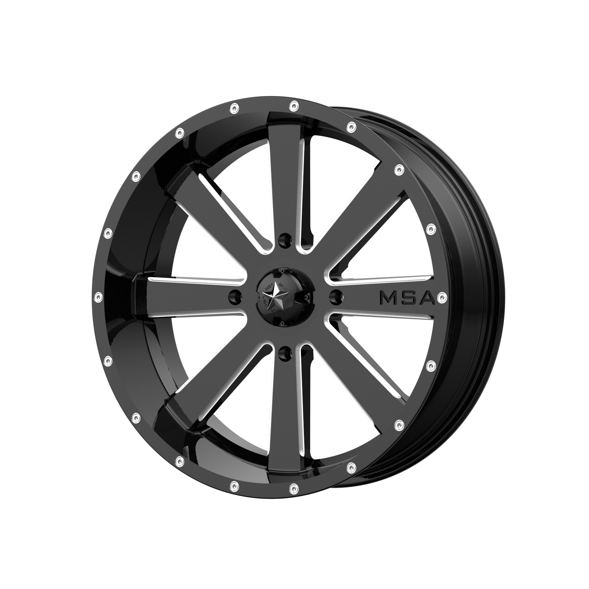 <span class="title-brand">MSA Offroad Wheels</span> FLASH UTV 18X7 4X137 G-BLK MILL 00MM