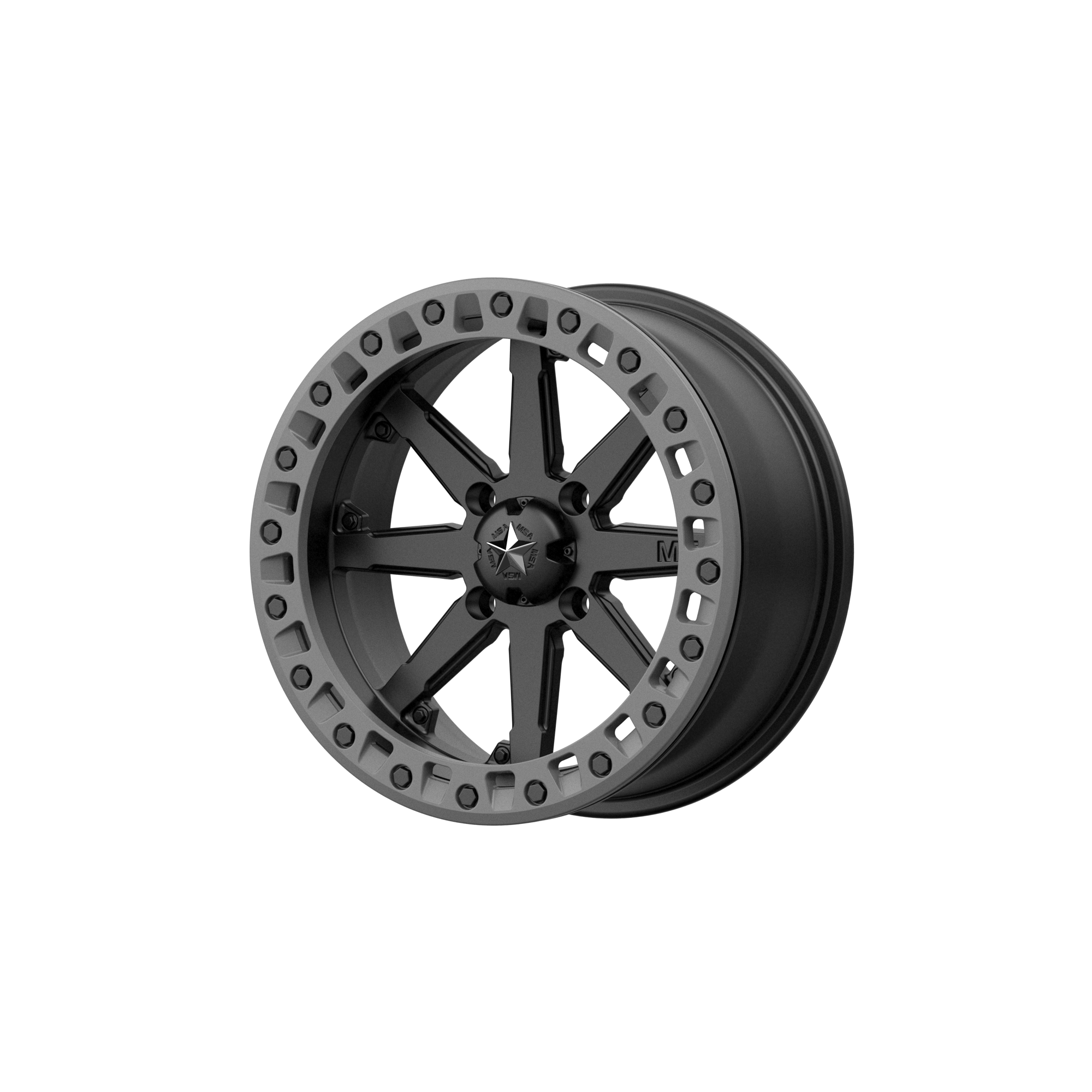 <span class="title-brand">MSA Offroad Wheels</span> LOK2 UTV BL 14X7 4X156 S-BLK GRY-RG +0