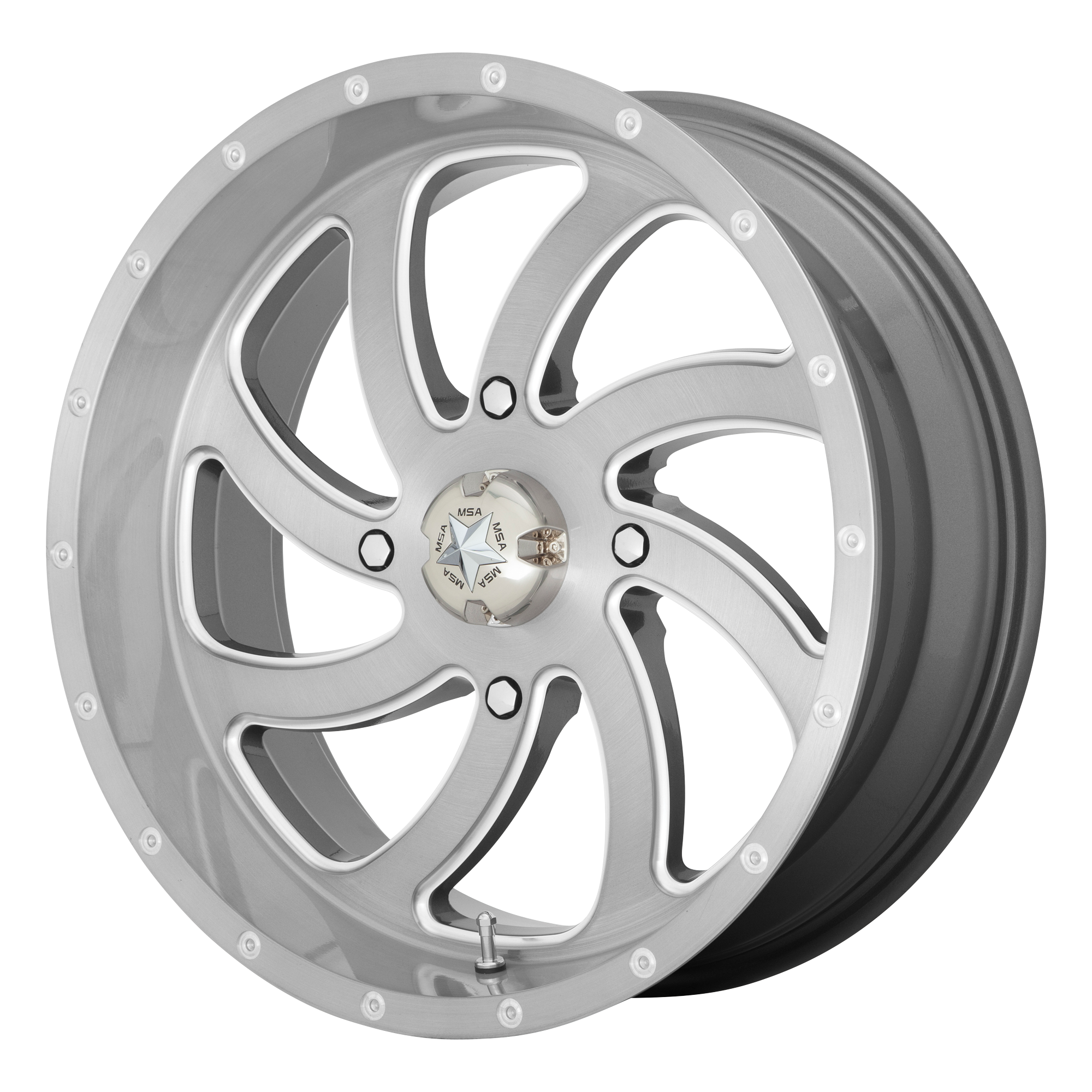 <span class="title-brand">MSA Offroad Wheels</span> SWITCH UTV 18X7 4X137 BRSH-TITNM 00MM