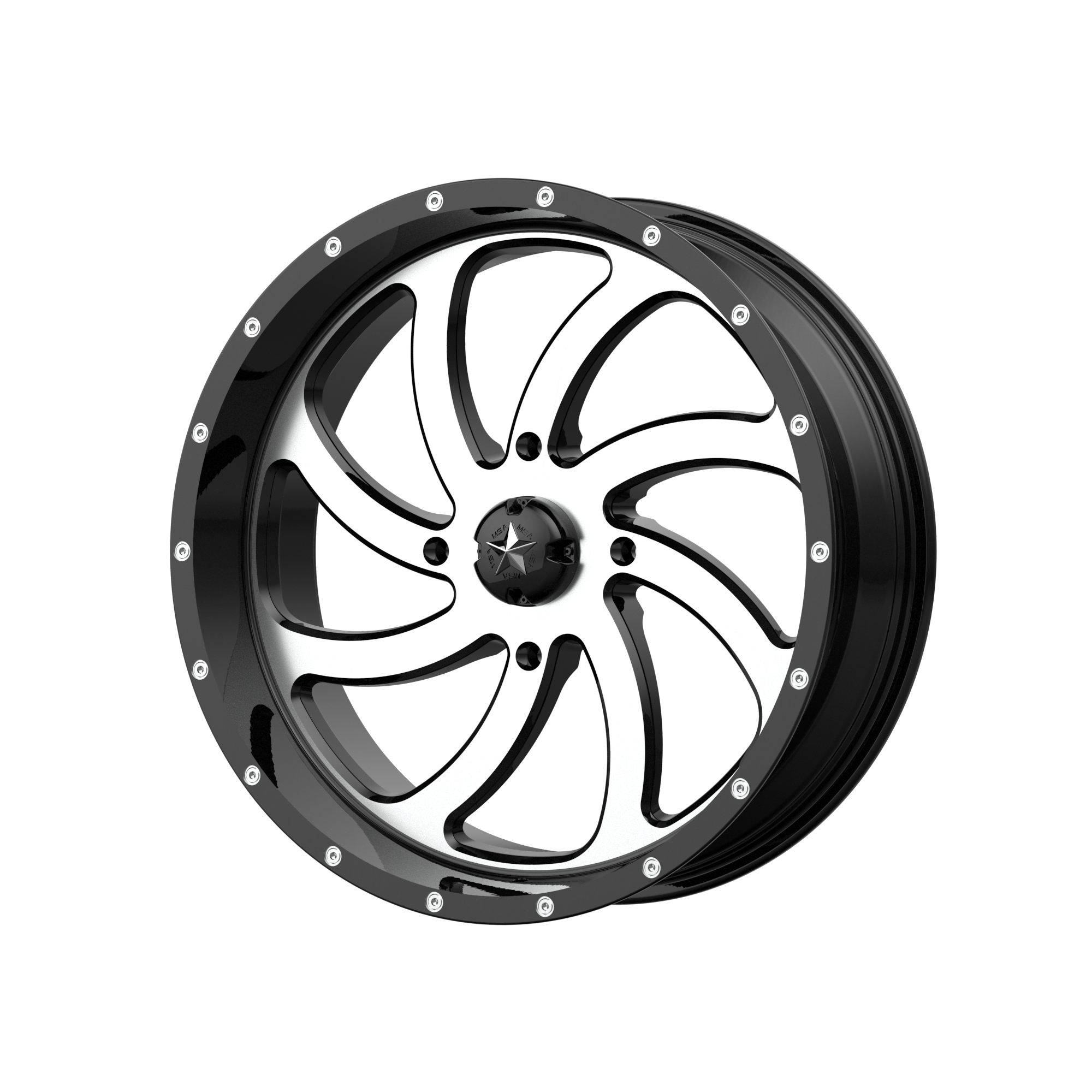 <span class="title-brand">MSA Offroad Wheels</span> SWITCH UTV 18X7 4X156 MACH G-BLK 00MM