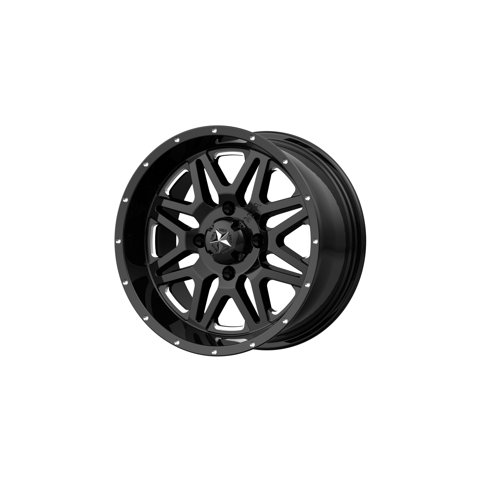 <span class="title-brand">MSA Offroad Wheels</span> VIBE UTV 14X7 4X156 MILLED G-BLACK 00MM