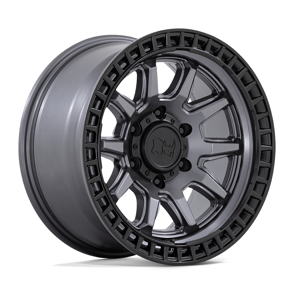 <span class="title-brand">Black Rhino Hard Alloys</span> BR CALICO 17X8.5 6X5.5 106 M-GMTL BLK +0