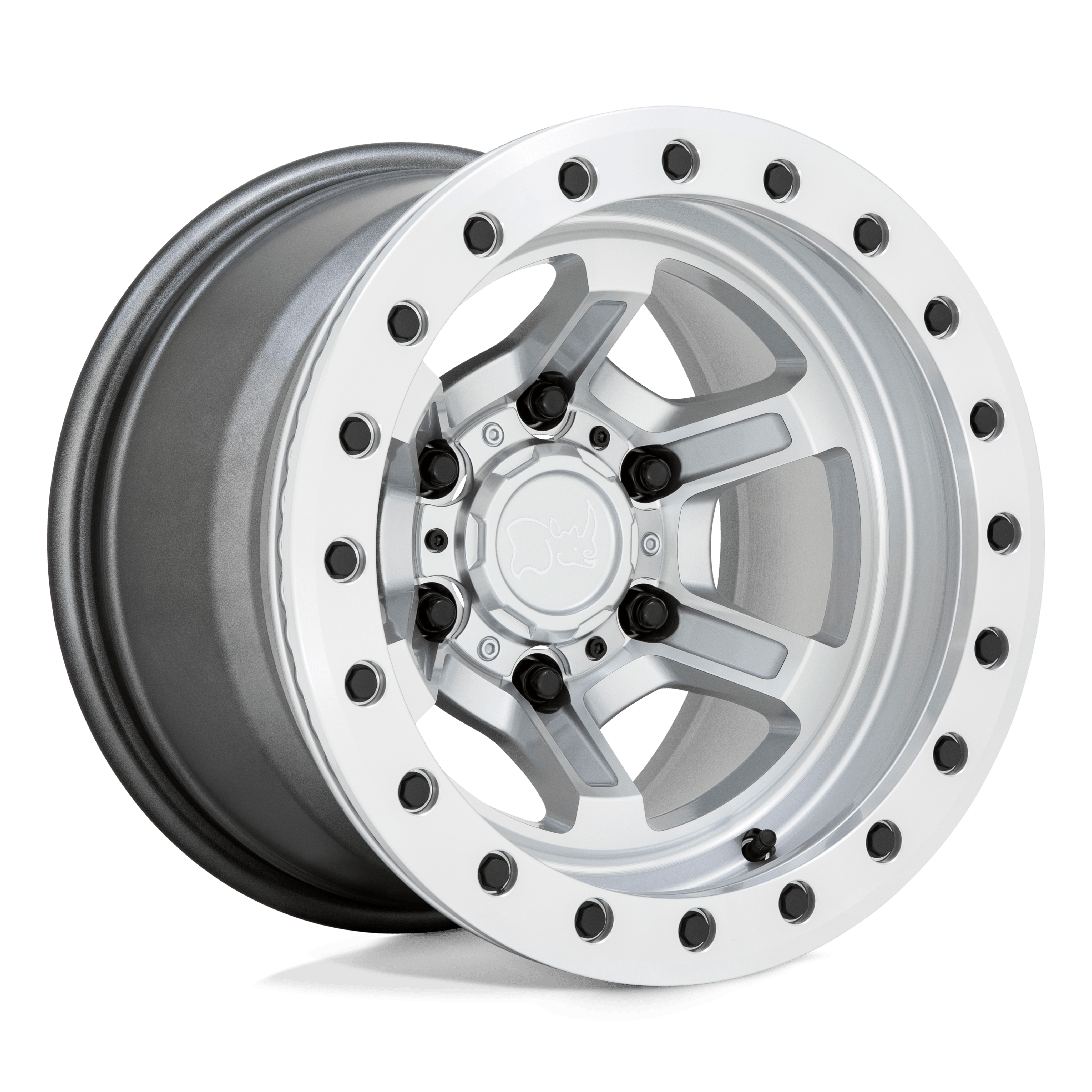<span class="title-brand">Black Rhino Hard Alloys</span> BR OFFSHOOT 15X10 6X5.5 G-SLV MCH-FC -38